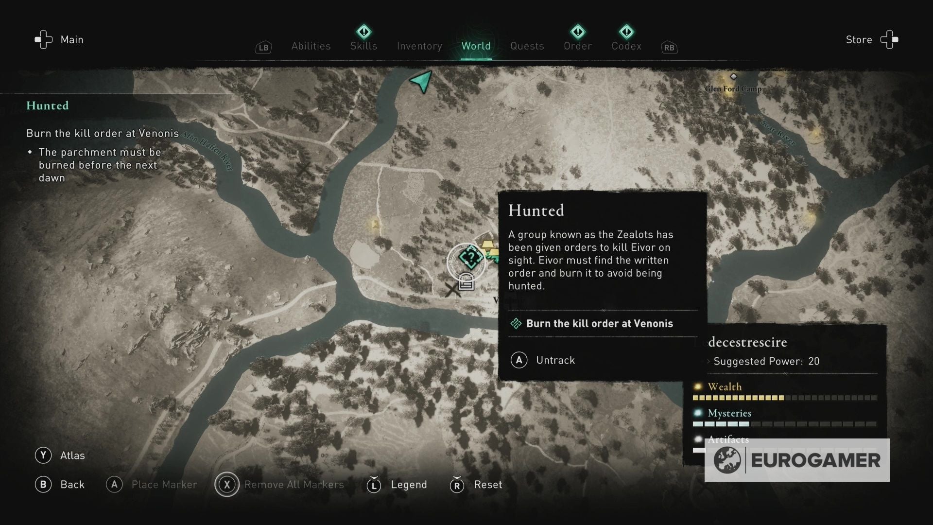 Assassin's Creed Valhalla Hunted mission explained Where to burn the
